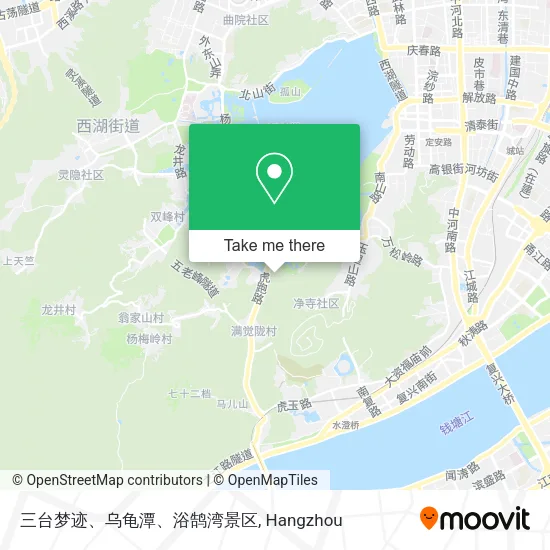 三台梦迹、乌龟潭、浴鹄湾景区 map