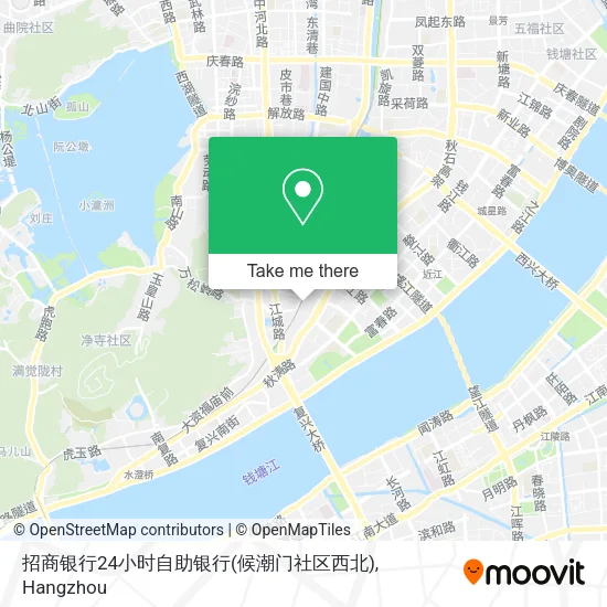 招商银行24小时自助银行(候潮门社区西北) map