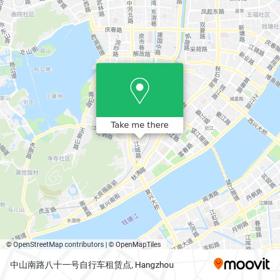 中山南路八十一号自行车租赁点 map