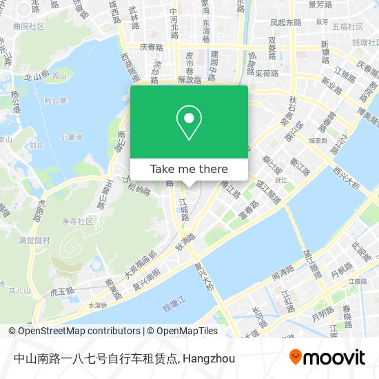 中山南路一八七号自行车租赁点 map