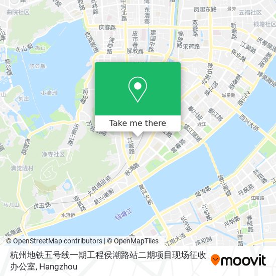 杭州地铁五号线一期工程侯潮路站二期项目现场征收办公室 map