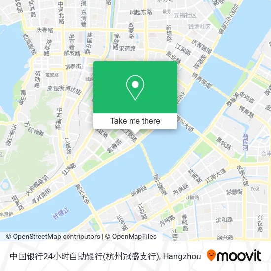 中国银行24小时自助银行(杭州冠盛支行) map