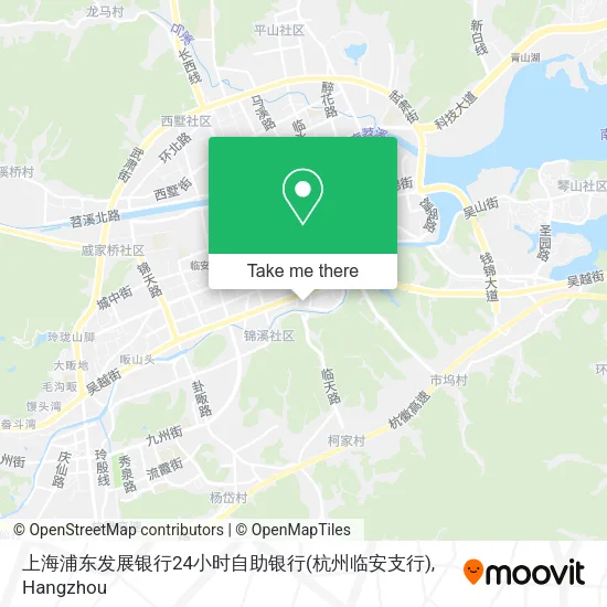 上海浦东发展银行24小时自助银行(杭州临安支行) map