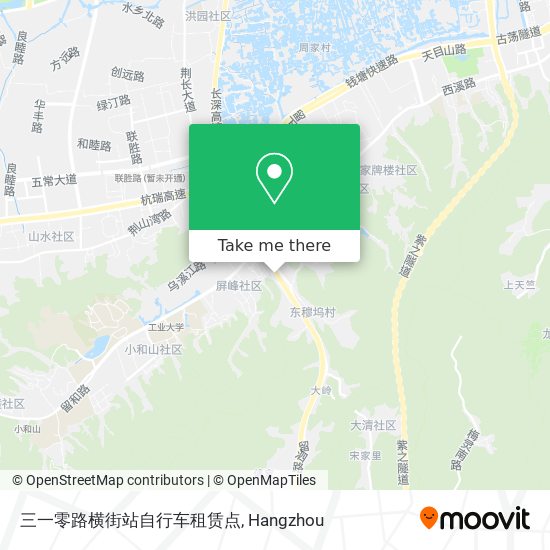 三一零路横街站自行车租赁点 map