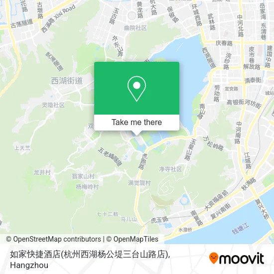 如家快捷酒店(杭州西湖杨公堤三台山路店) map