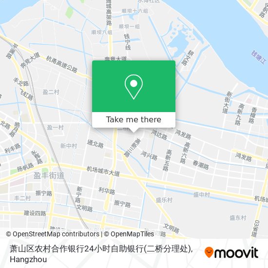 萧山区农村合作银行24小时自助银行(二桥分理处) map