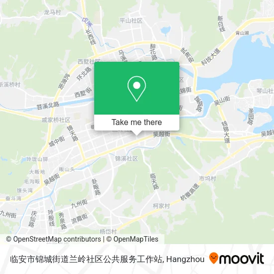 临安市锦城街道兰岭社区公共服务工作站 map