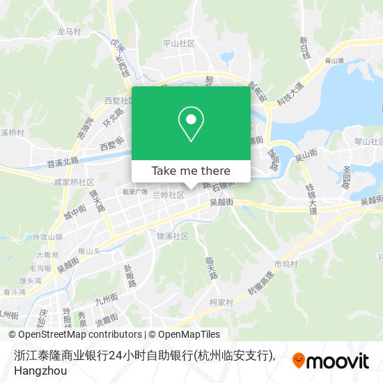 浙江泰隆商业银行24小时自助银行(杭州临安支行) map