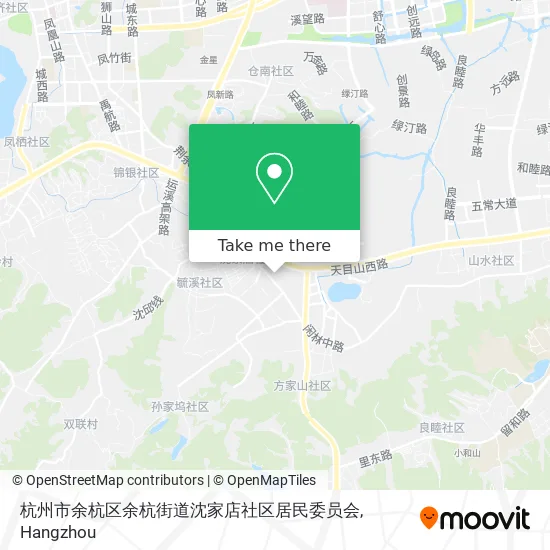 杭州市余杭区余杭街道沈家店社区居民委员会 map