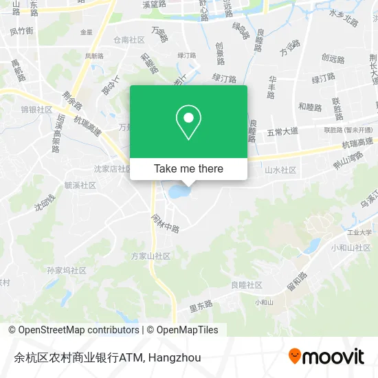 余杭区农村商业银行ATM map