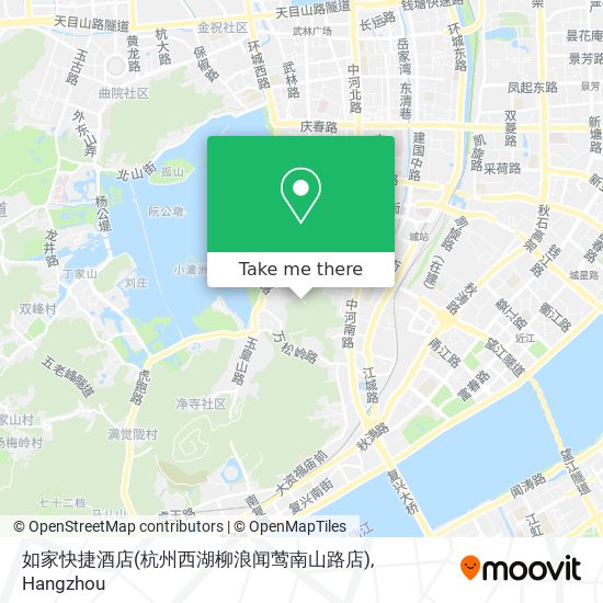 如家快捷酒店(杭州西湖柳浪闻莺南山路店) map