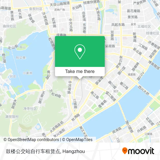 鼓楼公交站自行车租赁点 map
