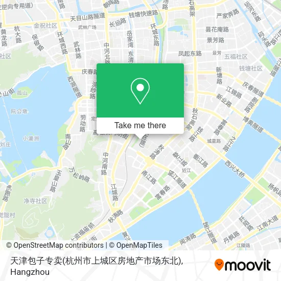 天津包子专卖(杭州市上城区房地产市场东北) map