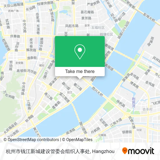 杭州市钱江新城建设管委会组织人事处 map
