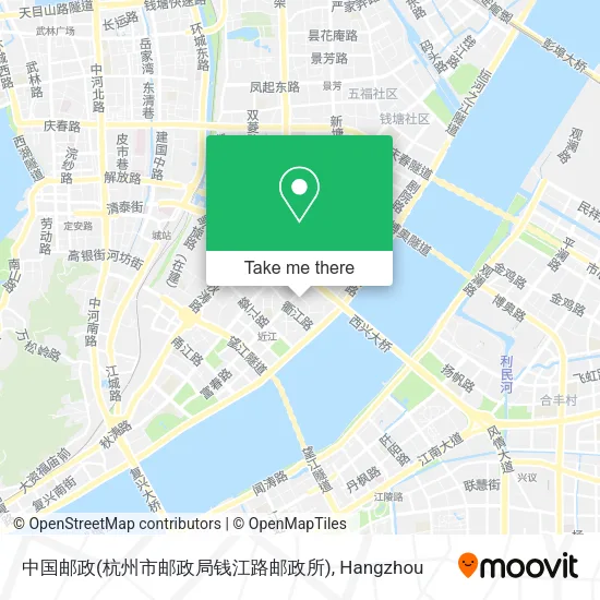 中国邮政(杭州市邮政局钱江路邮政所) map