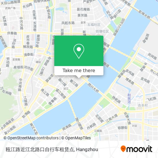 瓯江路近江北路口自行车租赁点 map