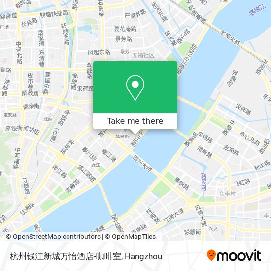 杭州钱江新城万怡酒店-咖啡室 map
