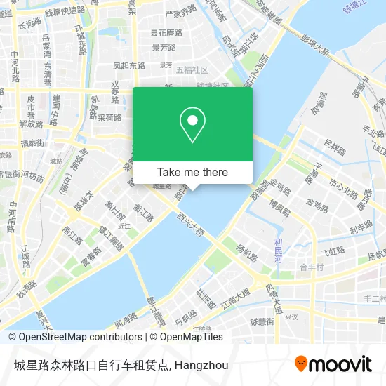 城星路森林路口自行车租赁点 map