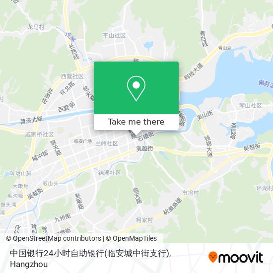 中国银行24小时自助银行(临安城中街支行) map