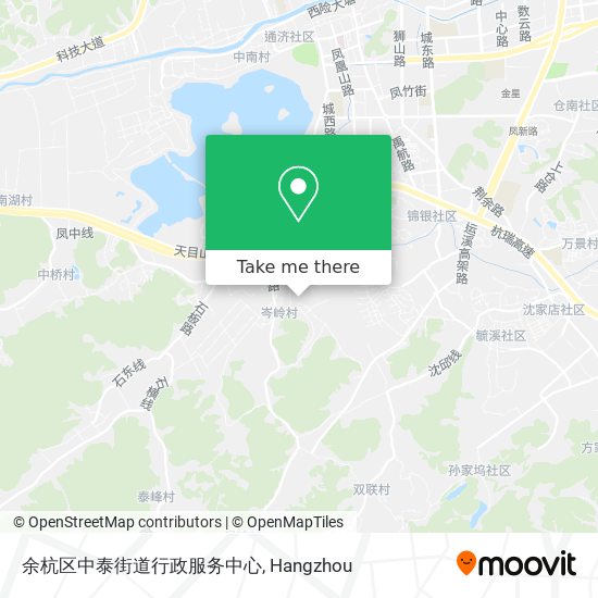 余杭区中泰街道行政服务中心 map