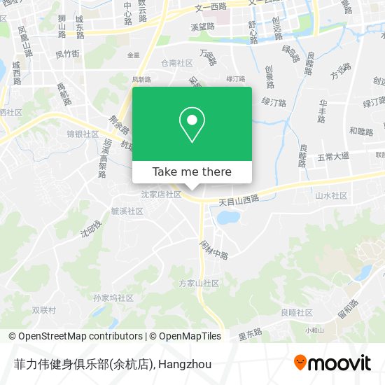 菲力伟健身俱乐部(余杭店) map
