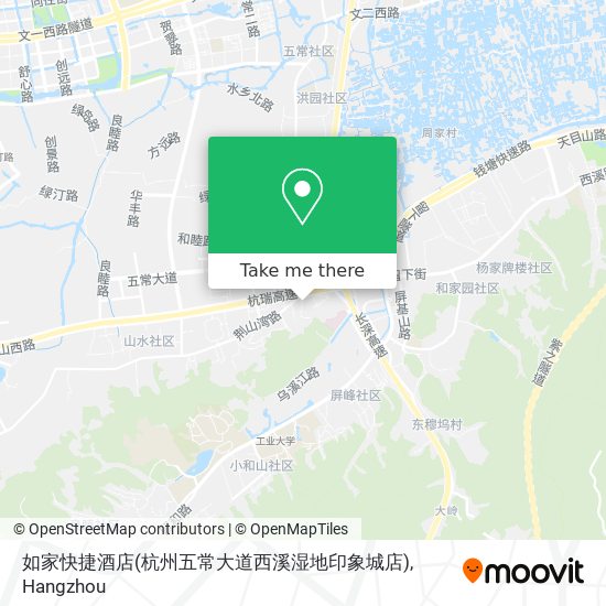 如家快捷酒店(杭州五常大道西溪湿地印象城店) map