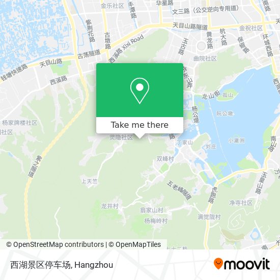 西湖景区停车场 map
