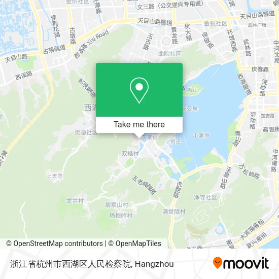 浙江省杭州市西湖区人民检察院 map