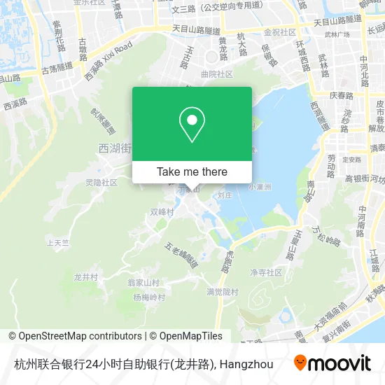 杭州联合银行24小时自助银行(龙井路) map