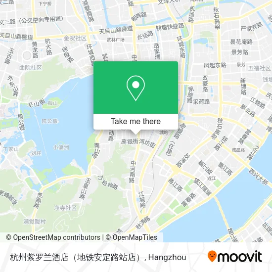 杭州紫罗兰酒店（地铁安定路站店） map
