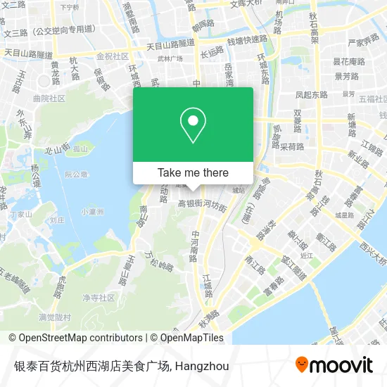 银泰百货杭州西湖店美食广场 map