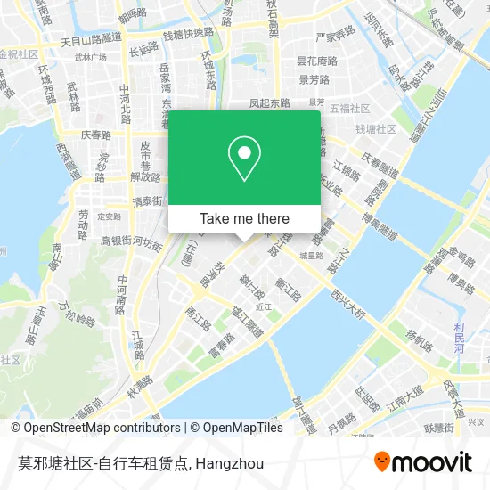 莫邪塘社区-自行车租赁点 map