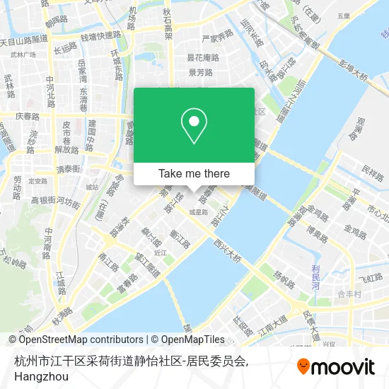 杭州市江干区采荷街道静怡社区-居民委员会 map
