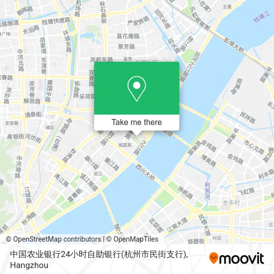 中国农业银行24小时自助银行(杭州市民街支行) map