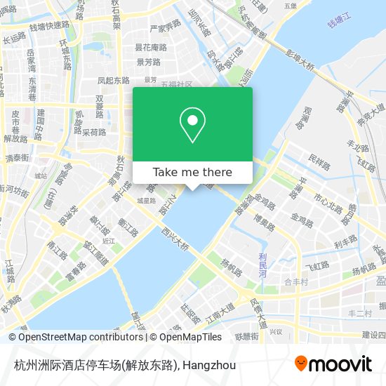 杭州洲际酒店停车场(解放东路) map
