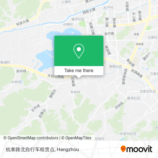 杭泰路北自行车租赁点 map