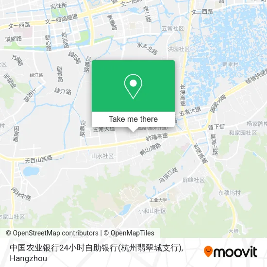 中国农业银行24小时自助银行(杭州翡翠城支行) map