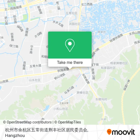 杭州市余杭区五常街道荆丰社区居民委员会 map