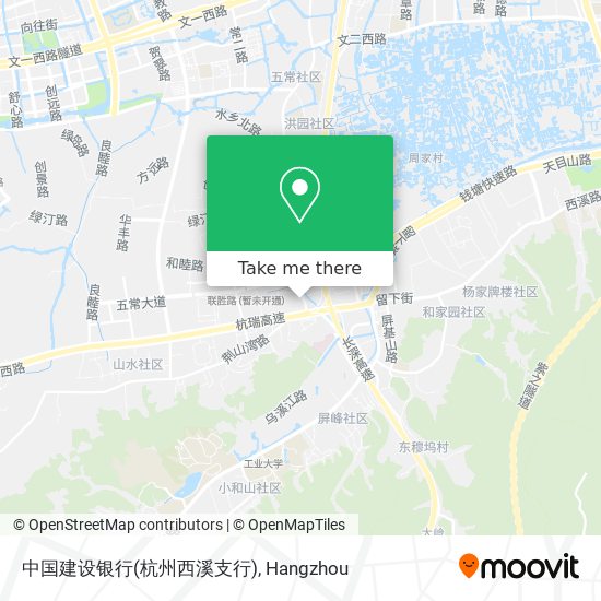 中国建设银行(杭州西溪支行) map