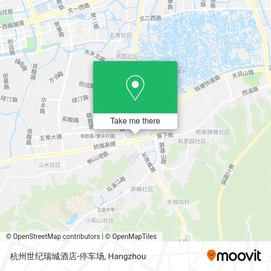 杭州世纪瑞城酒店-停车场 map