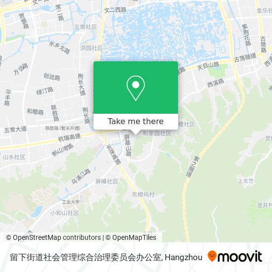留下街道社会管理综合治理委员会办公室 map