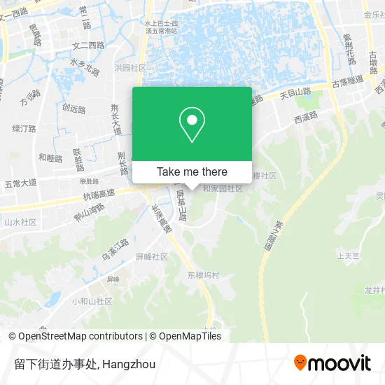留下街道办事处 map