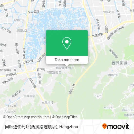 同医连锁药店(西溪路连锁店) map