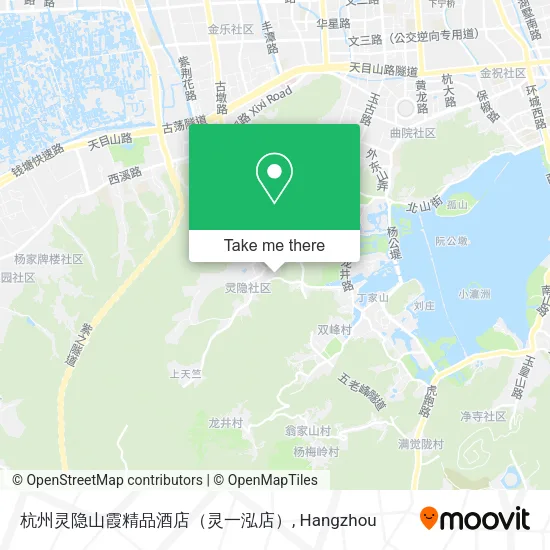 杭州灵隐山霞精品酒店（灵一泓店） map