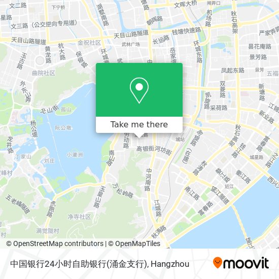 中国银行24小时自助银行(涌金支行) map