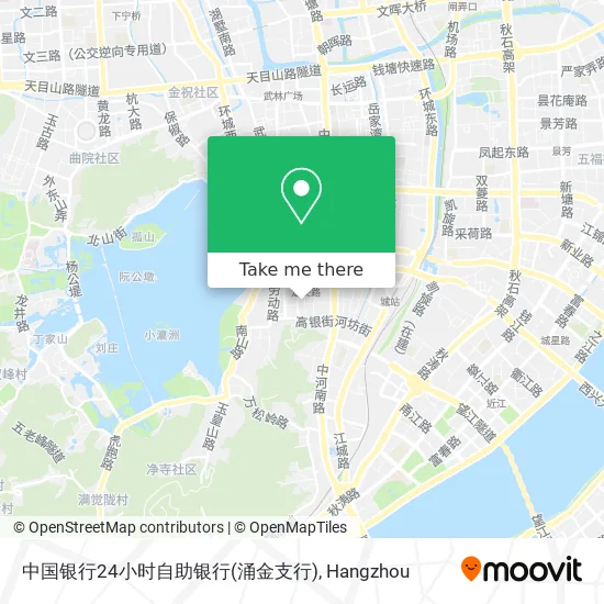 中国银行24小时自助银行(涌金支行) map