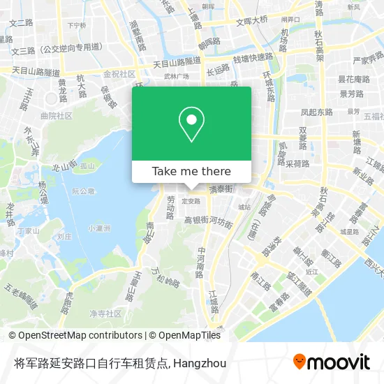 将军路延安路口自行车租赁点 map