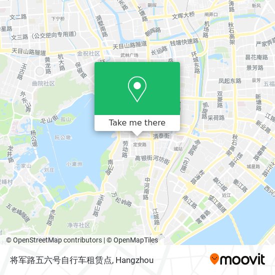 将军路五六号自行车租赁点 map