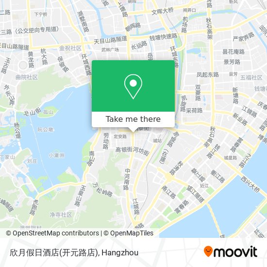 欣月假日酒店(开元路店) map