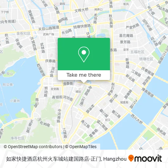 如家快捷酒店杭州火车城站建国路店-正门 map